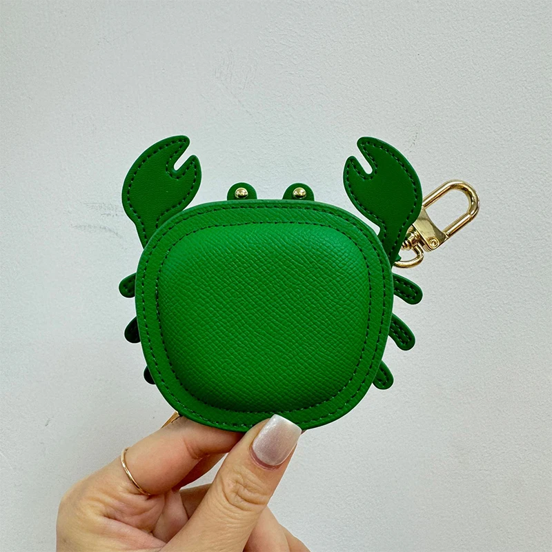 Mini Backpack Purse - Crab กระเป๋าใส่เหรียญหนังไมโครไฟเบอร์กระเป๋าสตางค์ขนาดเล็กแต่งหน้าหูฟังกระเป๋า,กระเป๋านักเรียนแขวนจี้กระเป๋าถือ Charm อุปกรณ์เสริม