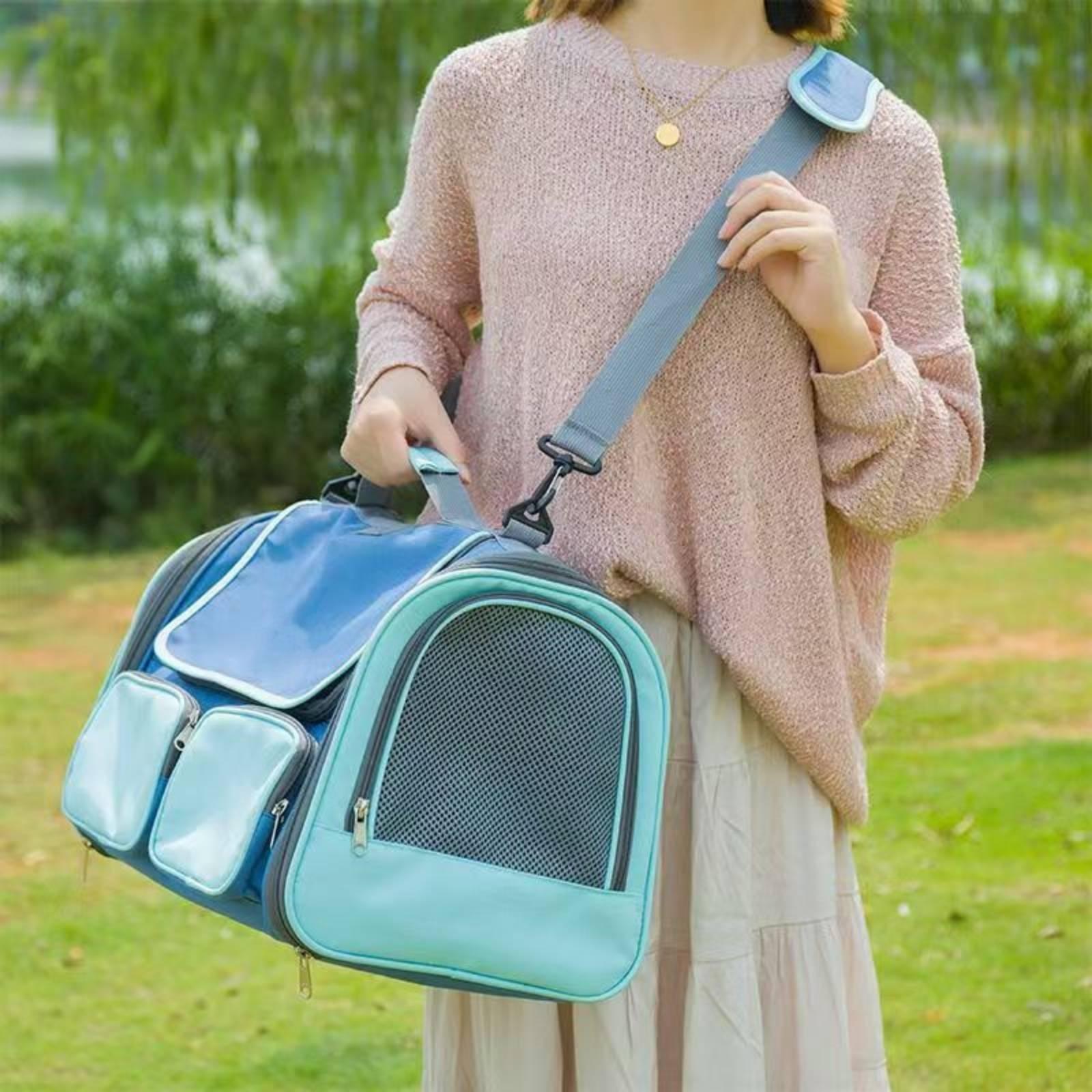 Foldable Backpack Small - กระเป๋าใส่สัตว์เลี้ยงแบบตาข่าย ระบายอากาศได้ พับเก็บได้ สำหรับสัตว์เลี้ยงขนาดเล็ก พร้อมสายสะพายไหล่
